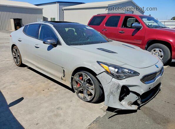 KNAE45LC6J6022786 2018 KIA STINGER Silver Front right