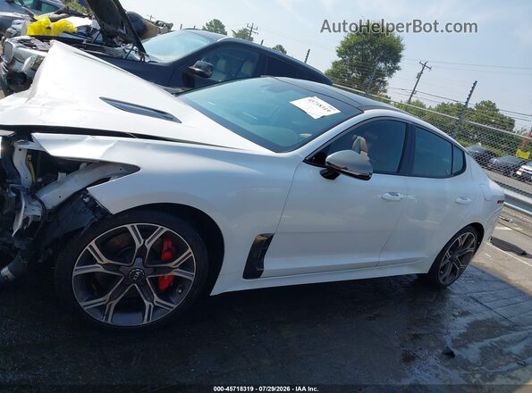 KNAE45LC6L6081436 2020 KIA STINGER White Սալոնի 360 աստիճան տեսք