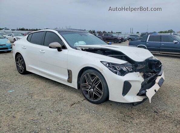 KNAE45LC6N6101624 2022 KIA STINGER White Przód prawy