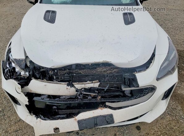 KNAE45LC6N6101624 2022 KIA STINGER White Widok wnętrza z tyłu