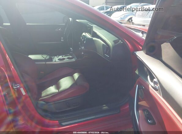 KNAE45LC7J6033358 2018 KIA STINGER Red წინა სალონის ხედი