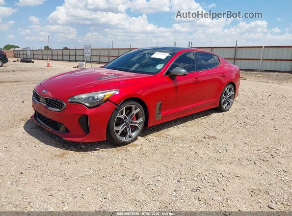 KNAE45LC7K6064076 2019 KIA STINGER Red Przód lewy