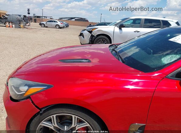 KNAE45LC7K6064076 2019 KIA STINGER Red Widok z przodu