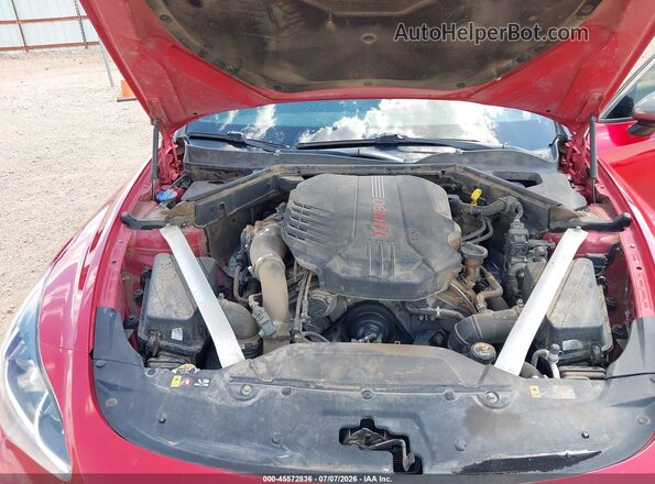 KNAE45LC7K6064076 2019 KIA STINGER Red Widok z tyłu