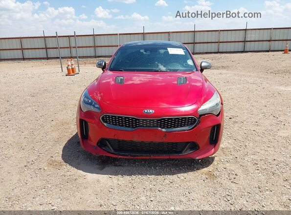 KNAE45LC7K6064076 2019 KIA STINGER Red Widok zestawu wskaźników
