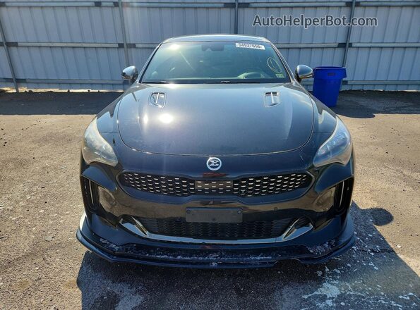 KNAE55LC0J6016804 2018 KIA STINGER Black Вид спереду