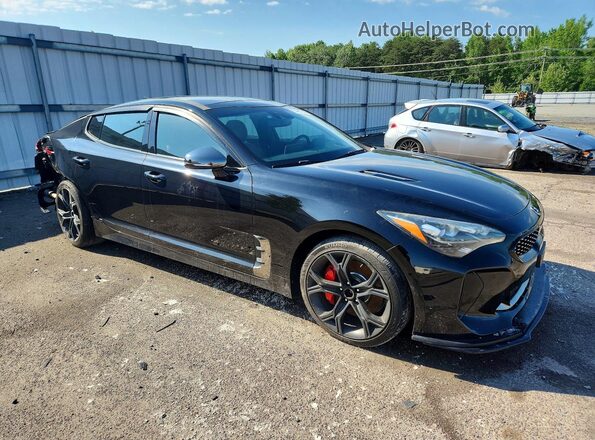 KNAE55LC0J6016804 2018 KIA STINGER Black Передня права чверть