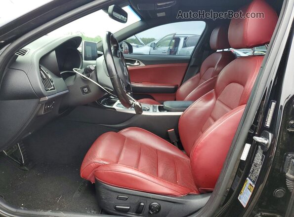KNAE55LC0J6016804 2018 KIA STINGER Black Вид салону спереду
