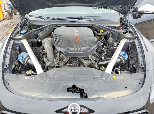 KNAE55LC0J6016804 2018 KIA STINGER Black Вид задньої частини салону