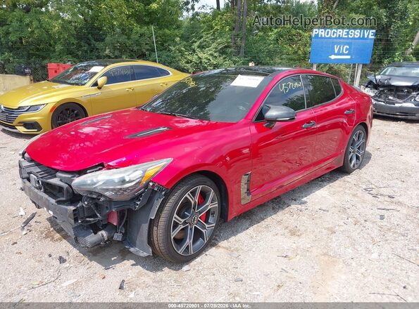 KNAE55LC2J6012270 2018 KIA STINGER Red Przód lewy