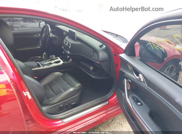 KNAE55LC2J6012270 2018 KIA STINGER Red Widok wnętrza z przodu