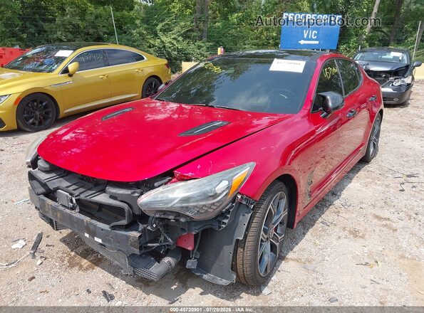 KNAE55LC2J6012270 2018 KIA STINGER Red Widok z przodu