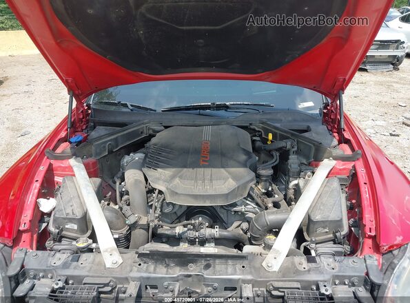 KNAE55LC2J6012270 2018 KIA STINGER Red Widok z tyłu