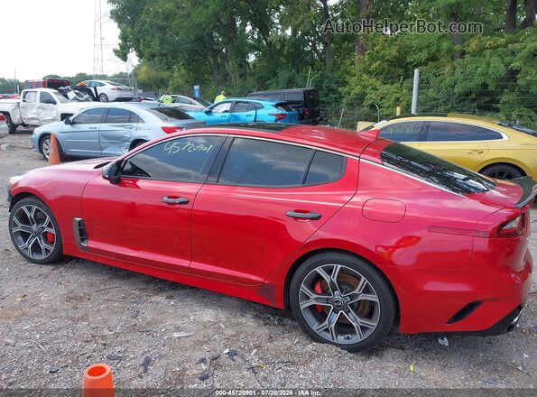 KNAE55LC2J6012270 2018 KIA STINGER Red Widok wnętrza 360 stopni