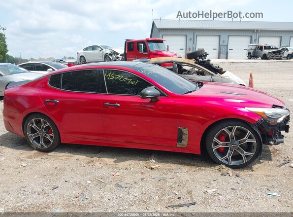 KNAE55LC2J6012270 2018 KIA STINGER Red Widok wnętrza z tyłu