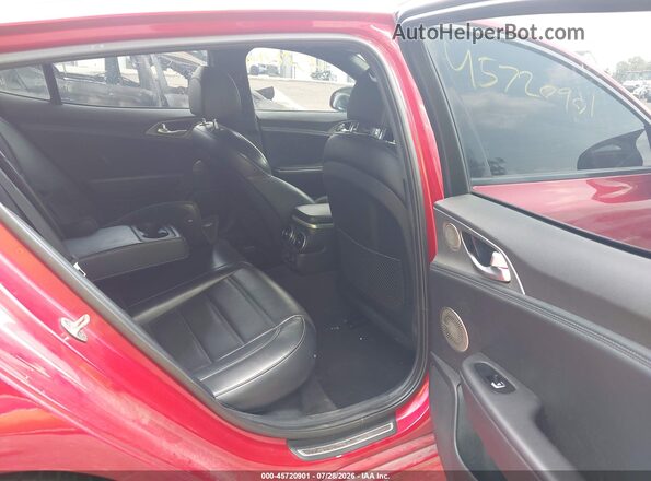 KNAE55LC2J6012270 2018 KIA STINGER Red Widok naklejki z numerem VIN
