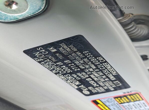 KNAE55LC2L6080359 2020 KIA STINGER Silver VIN կոդի պիտակի տեսք