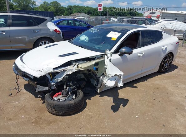 KNAE55LC2N6100242 2022 KIA STINGER White Առջևի ձախ երեք քառորդ տեսարան