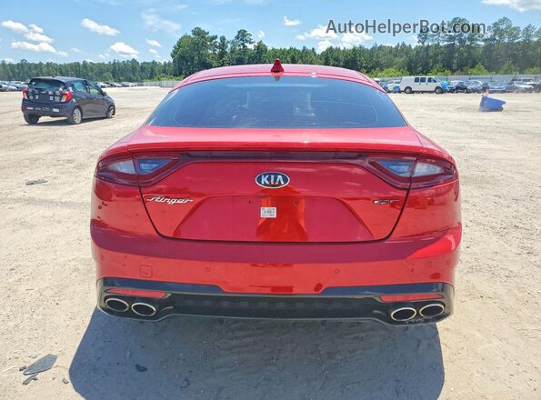 KNAE55LC3J6032009 2018 KIA STINGER Red Widok z tyłu