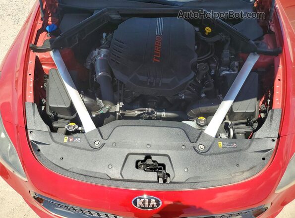 KNAE55LC3J6032009 2018 KIA STINGER Red Widok wnętrza z tyłu