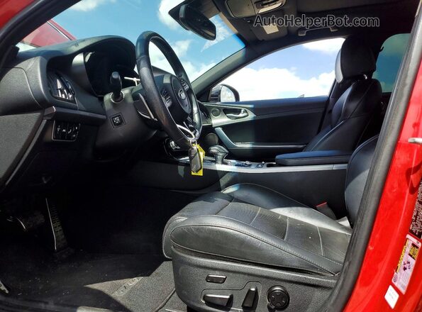 KNAE55LC3K6064654 2019 KIA STINGER Red Вид салону спереду