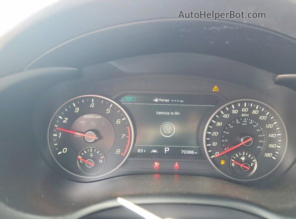 KNAE55LC3K6064654 2019 KIA STINGER Red Вид щитка приладів