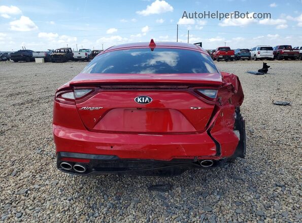 KNAE55LC3K6064654 2019 KIA STINGER Red Вид ззаду