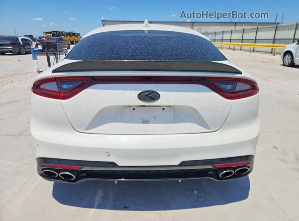KNAE55LC4K6064615 2019 KIA STINGER White უკანა ხედი