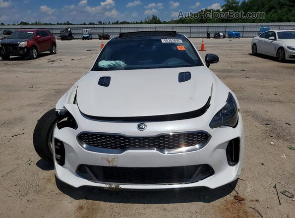 KNAE55LC5K6059455 2019 KIA STINGER White Вид спереду