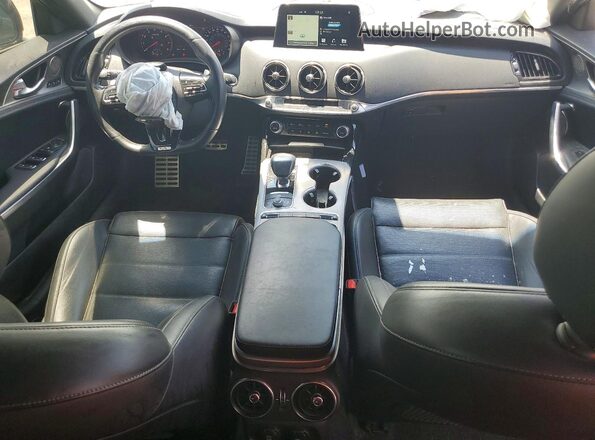 KNAE55LC5K6059455 2019 KIA STINGER White Вид панелі приладів