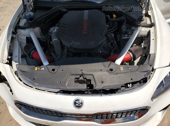 KNAE55LC5K6059455 2019 KIA STINGER White Вид задньої частини салону