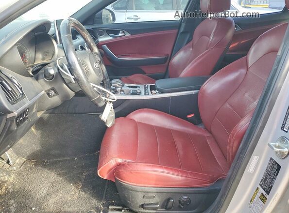 KNAE55LC6J6026950 2018 KIA STINGER Silver წინა სალონის ხედი