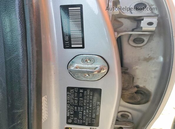 KNAE55LC6J6026950 2018 KIA STINGER Silver VIN კოდის სტიკერის ხედი