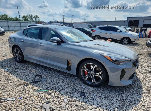 KNAE55LC6J6039150 2018 KIA STINGER Gray წინა მარჯვენა