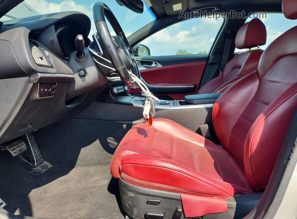 KNAE55LC6J6039150 2018 KIA STINGER Gray წინა სალონის ხედი