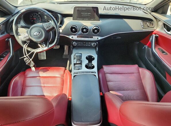 KNAE55LC6J6039150 2018 KIA STINGER Gray წინა პანელის ხედი