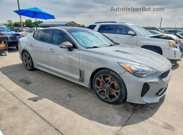 KNAE55LC7J6019280 2018 KIA STINGER Gray Przód prawy