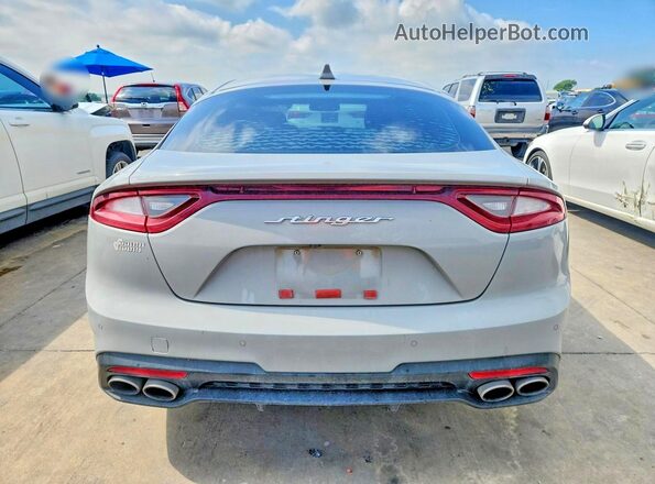 KNAE55LC7J6019280 2018 KIA STINGER Gray Widok z tyłu