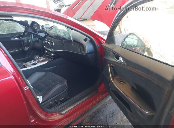 KNAE55LC7P6125771 2023 KIA STINGER Red Widok wnętrza z przodu