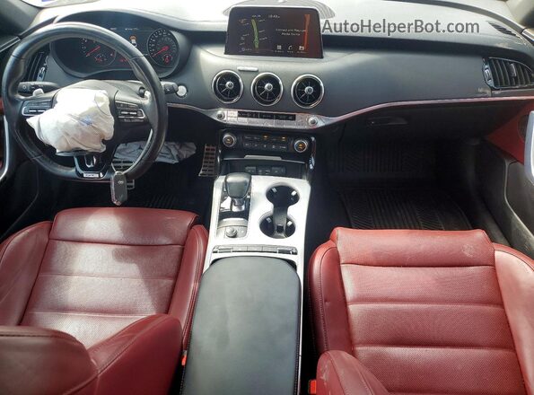 KNAE55LC8J6022186 2018 KIA STINGER Charcoal Вид панелі приладів