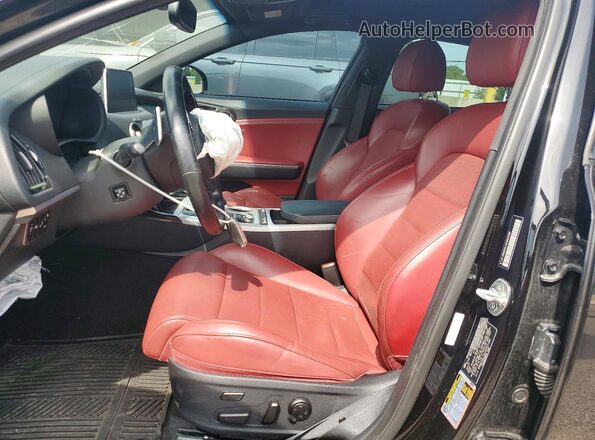 KNAE55LC8J6022186 2018 KIA STINGER Charcoal Вид салону спереду