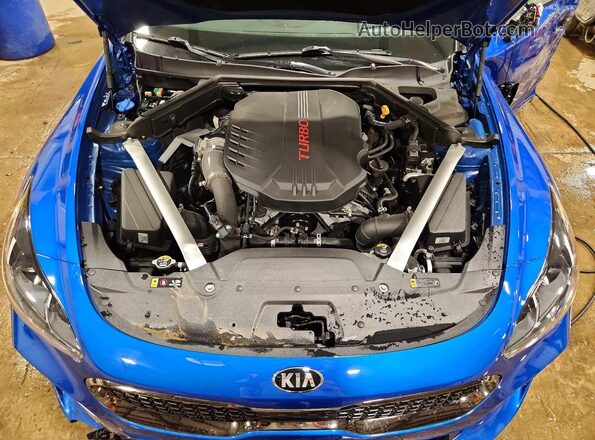 KNAE55LC8M6094462 2021 KIA STINGER Blue Rear interior view