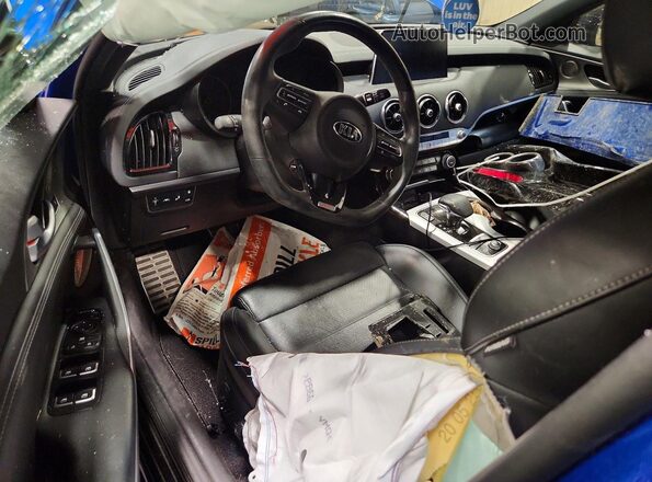 KNAE55LC8M6094462 2021 KIA STINGER Blue Dashboard view