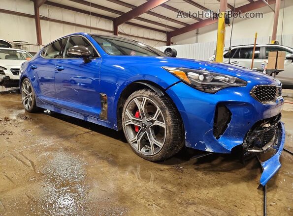 KNAE55LC8M6094462 2021 KIA STINGER Blue Front right