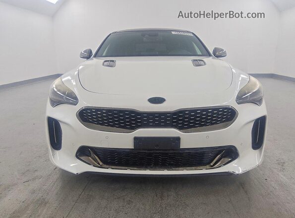 KNAE55LC9J6035528 2018 KIA STINGER White Դիմացի տեսք
