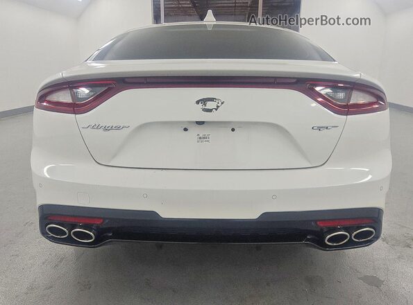 KNAE55LC9J6035528 2018 KIA STINGER White Հետևի տեսք