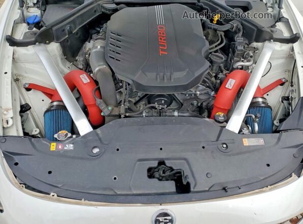 KNAE55LCXM6091482 2021 KIA STINGER White უკანა სალონის ხედი