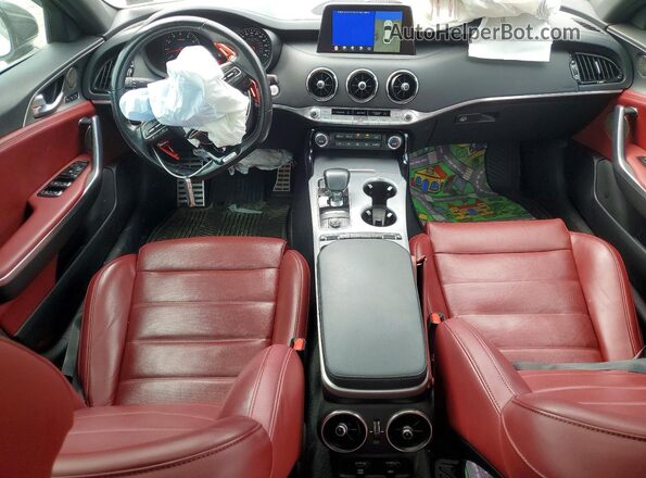 KNAE55LCXM6091482 2021 KIA STINGER White წინა პანელის ხედი