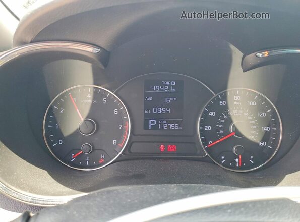 KNAFK4A60G5586630 2016 KIA FORTE Black Widok zestawu wskaźników