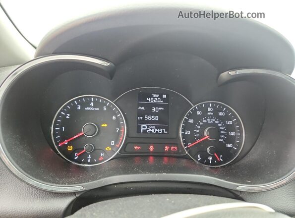KNAFK4A63G5487767 2016 KIA FORTE Black Instrument cluster view